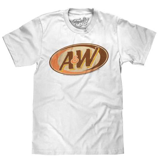 Retro A&W Root Beer Logo Mens T Shirt White