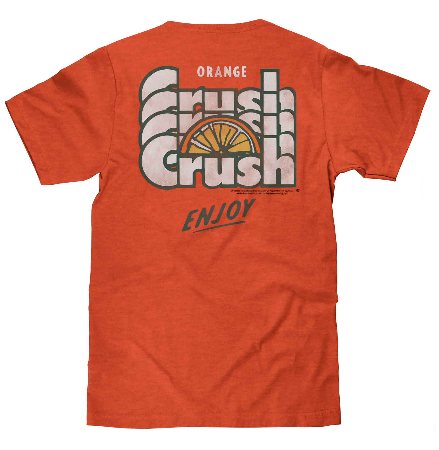 Orange Crush Soda Front and Back Print Mens T Shirt Orange Heather