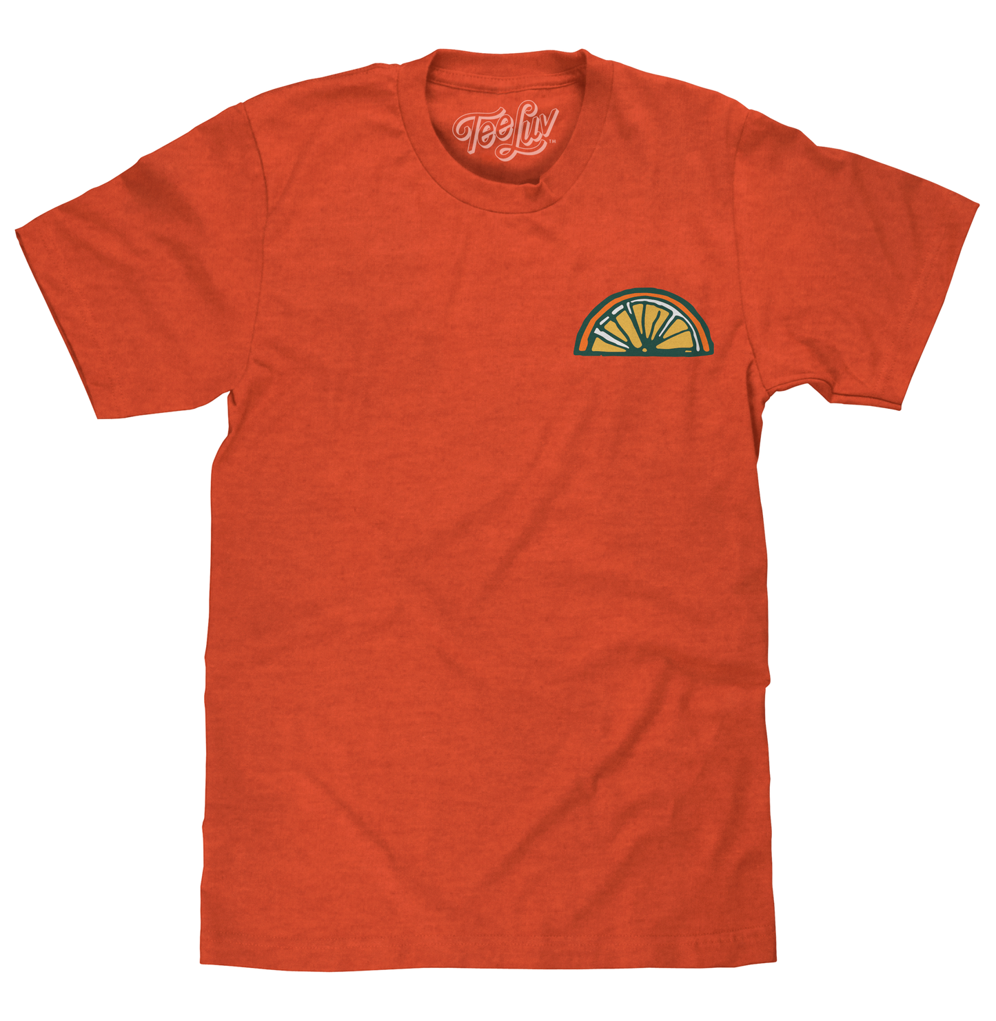 Orange Crush Soda Front and Back Print Mens T Shirt Orange Heather