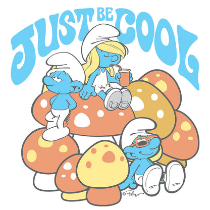 Smurfs Just Be Cool Mens T Shirt White