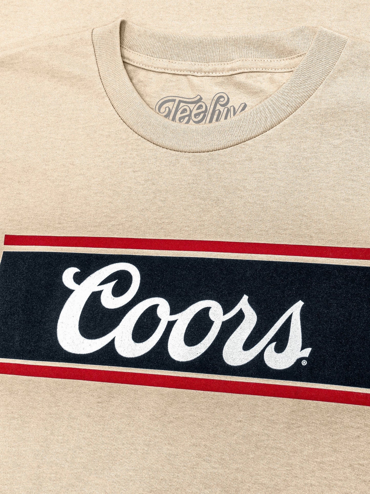 Coors Beer Logo Mens T Shirt Cream