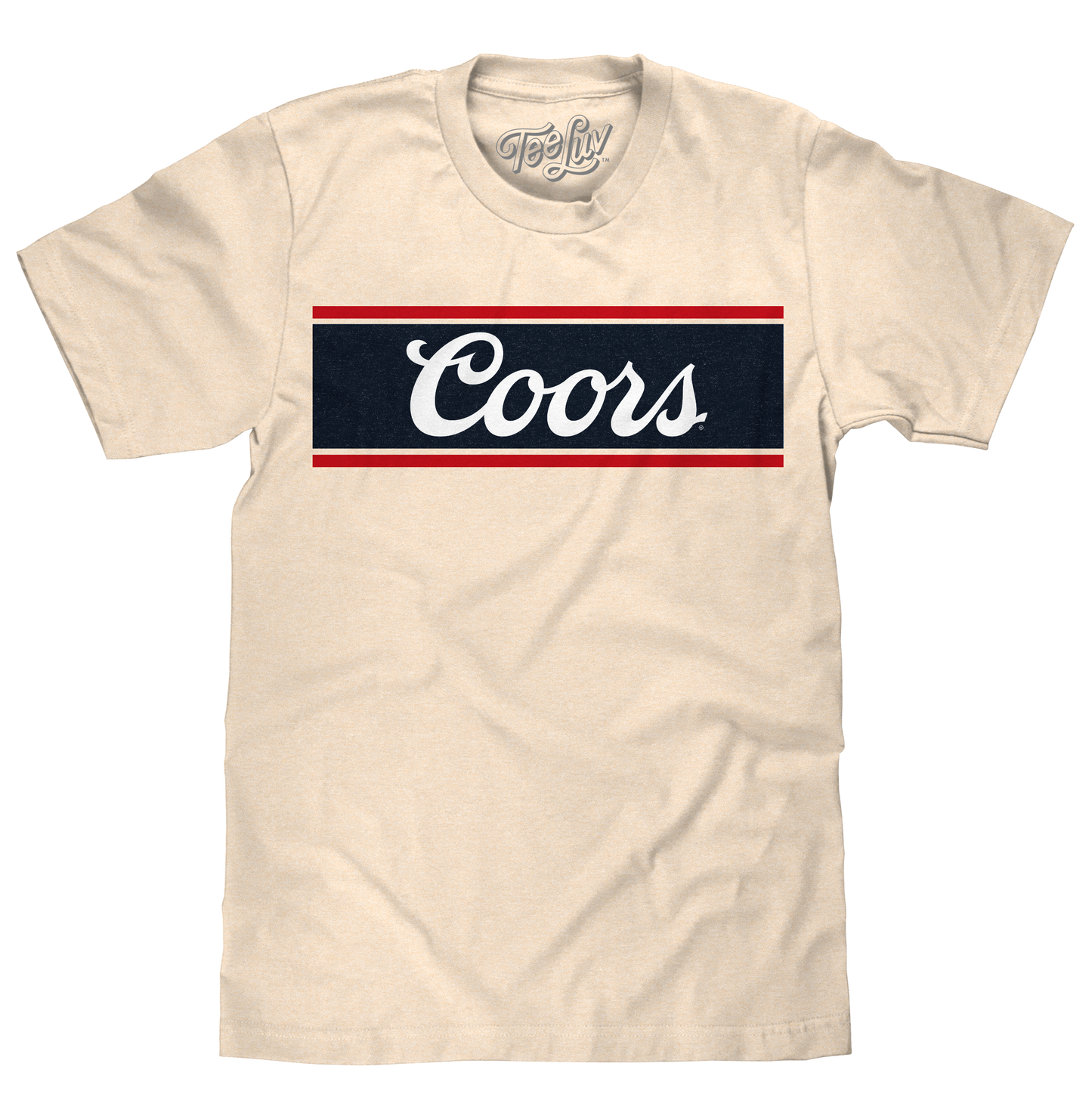 Coors Beer Logo Mens T Shirt Cream
