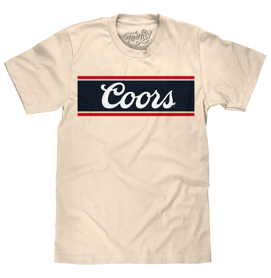 Coors Beer Logo Mens T Shirt Cream