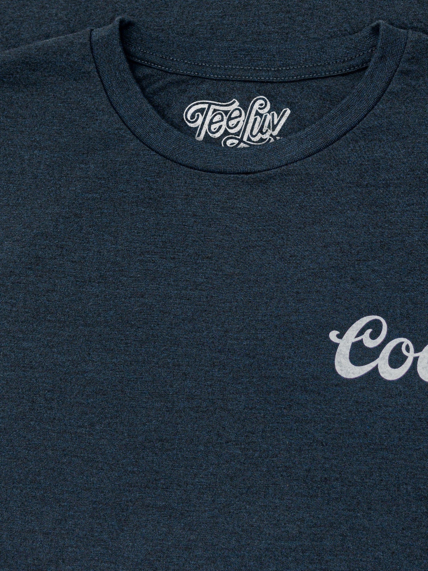Original Coors Rodeo Cowboy Front and Back Print Mens T Shirt Denim Black Heather