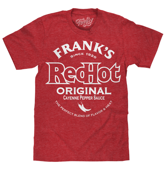 Frank's Red Hot Mens T Shirt Heather Red