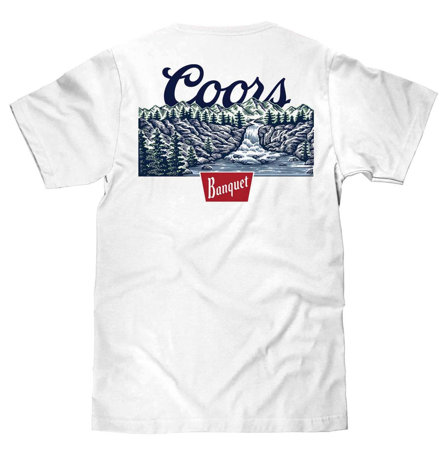 Coors Banquet Beer Front Back Mens T Shirt White