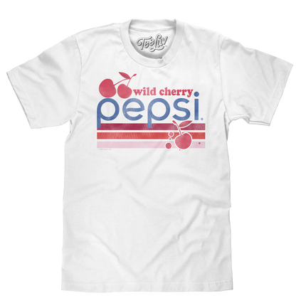 Vintage Wild Cherry Pepsi Logo Mens T Shirt White