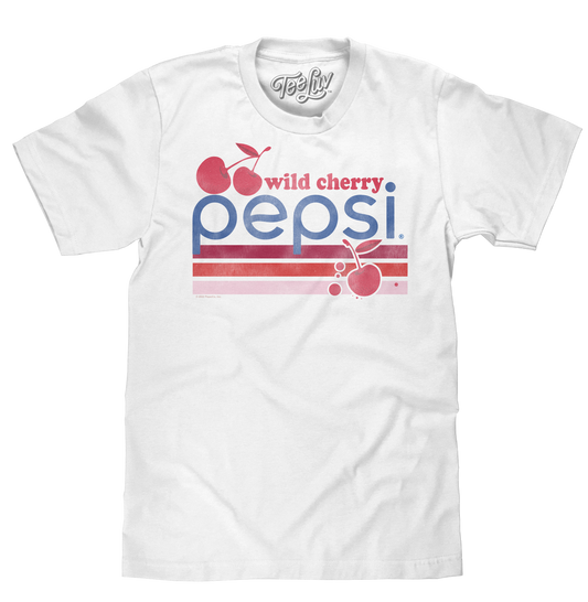 Vintage Wild Cherry Pepsi Logo Mens T Shirt White