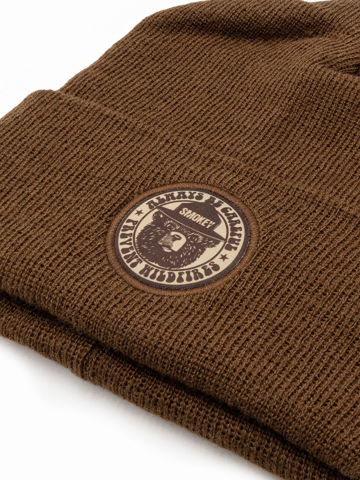 Smokey Bear Always Be Careful Prevent Wildfires Beanie Hat Brown