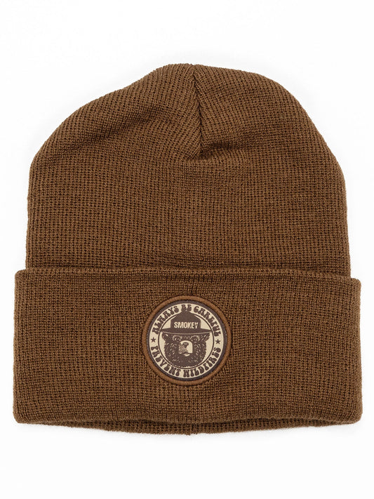 Smokey Bear Always Be Careful Prevent Wildfires Beanie Hat Brown