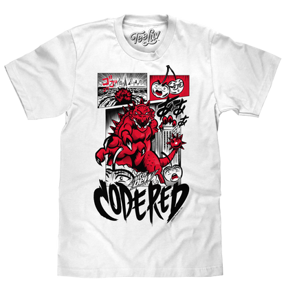 Mtn Dew Code Red Comic Book Mens T Shirt White