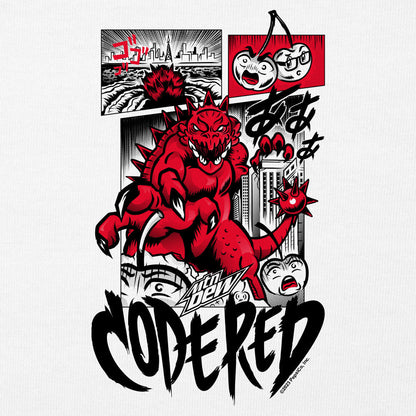 Mtn Dew Code Red Comic Book Mens T Shirt White