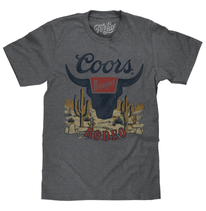 Coors Banquet Rodeo Desert Mens T Shirt Graphite Heather