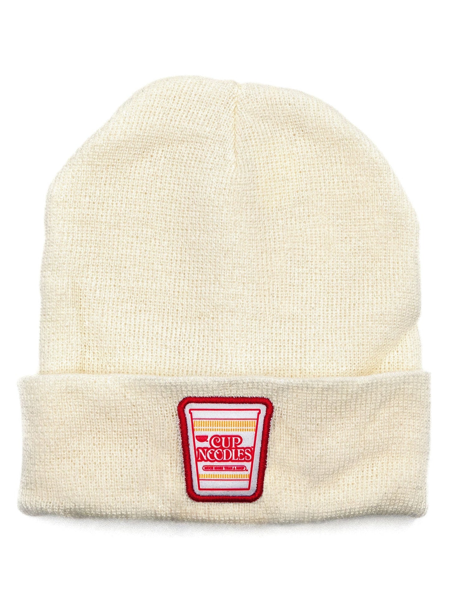 Cup Noodles Ramen Knit Beanie Hat White