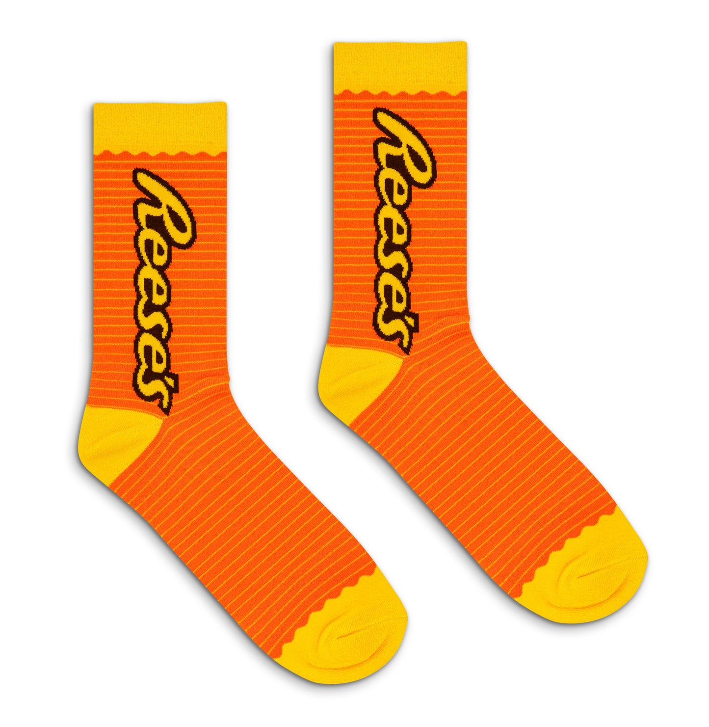 Reese's Candy Logo Crew Socks Orange/Yellow