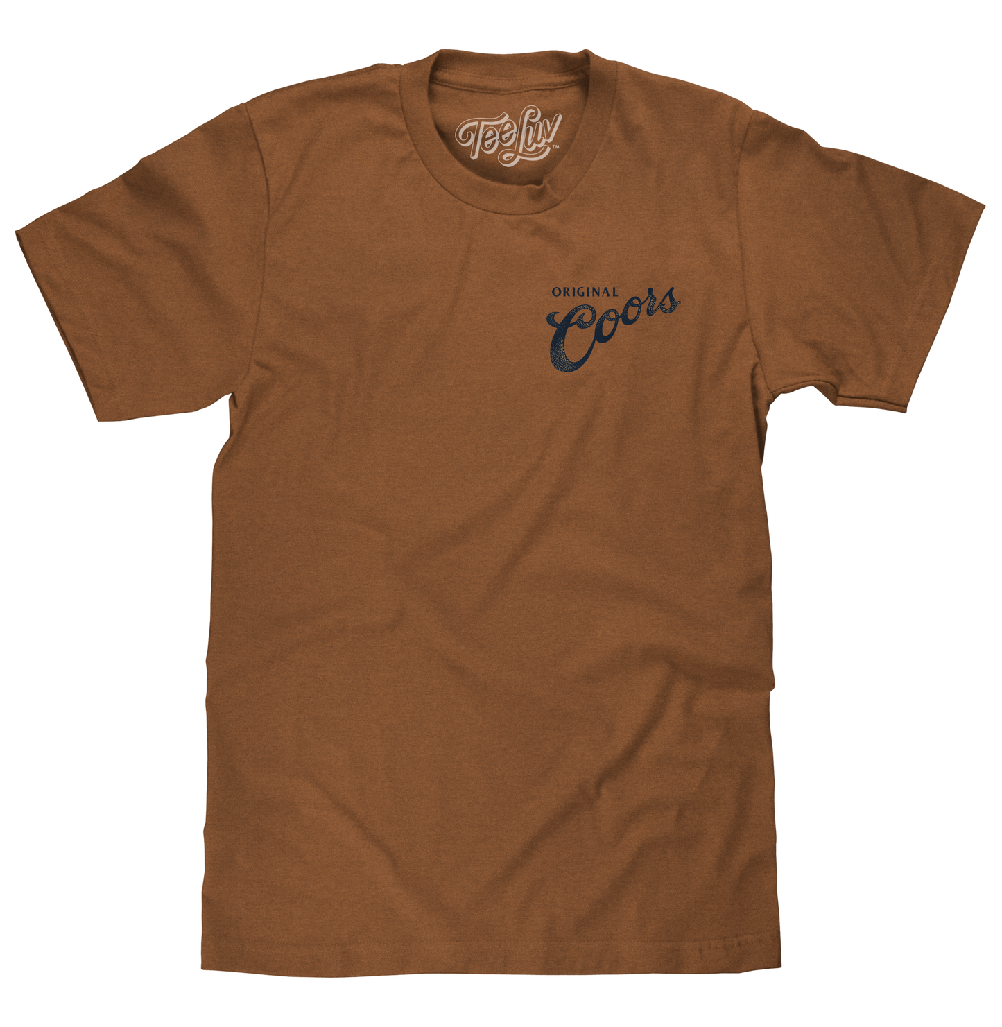 Coors Original Rodeo Cowboy Front/Back Mens T Shirt Brown Sugar