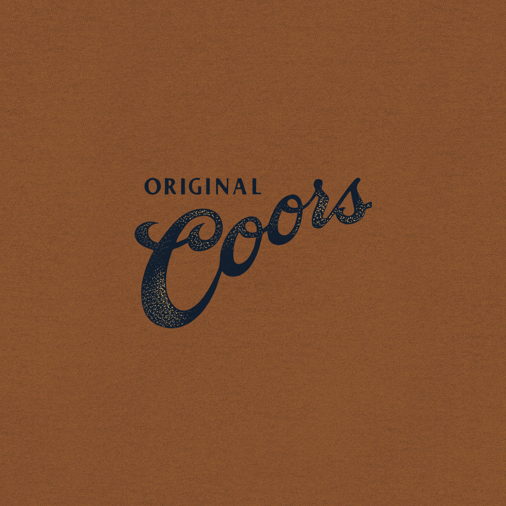 Coors Original Rodeo Cowboy Front/Back Mens T Shirt Brown Sugar
