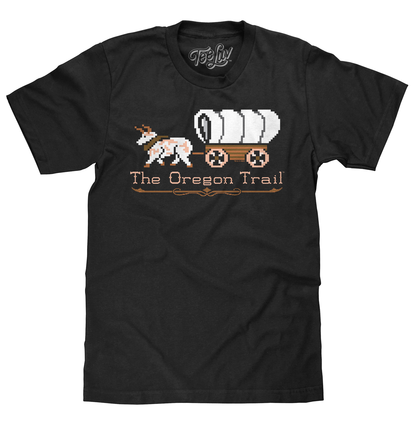 The Oregon Trail Shirt Video Game Logo Mens T Shirt Black