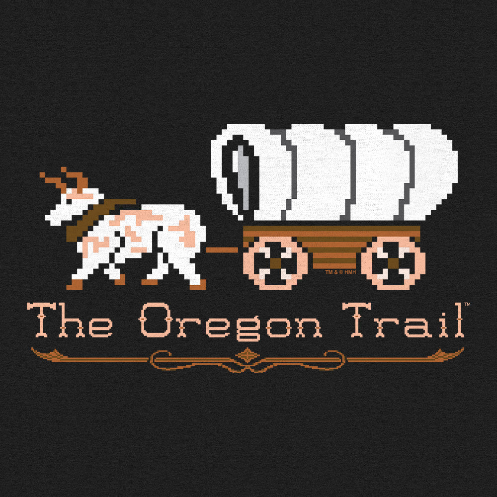 The Oregon Trail Shirt Video Game Logo Mens T Shirt Black