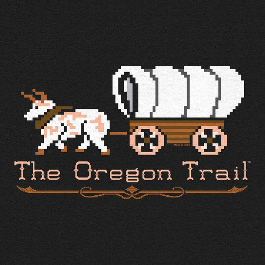 The Oregon Trail Shirt Video Game Logo Mens T Shirt Black