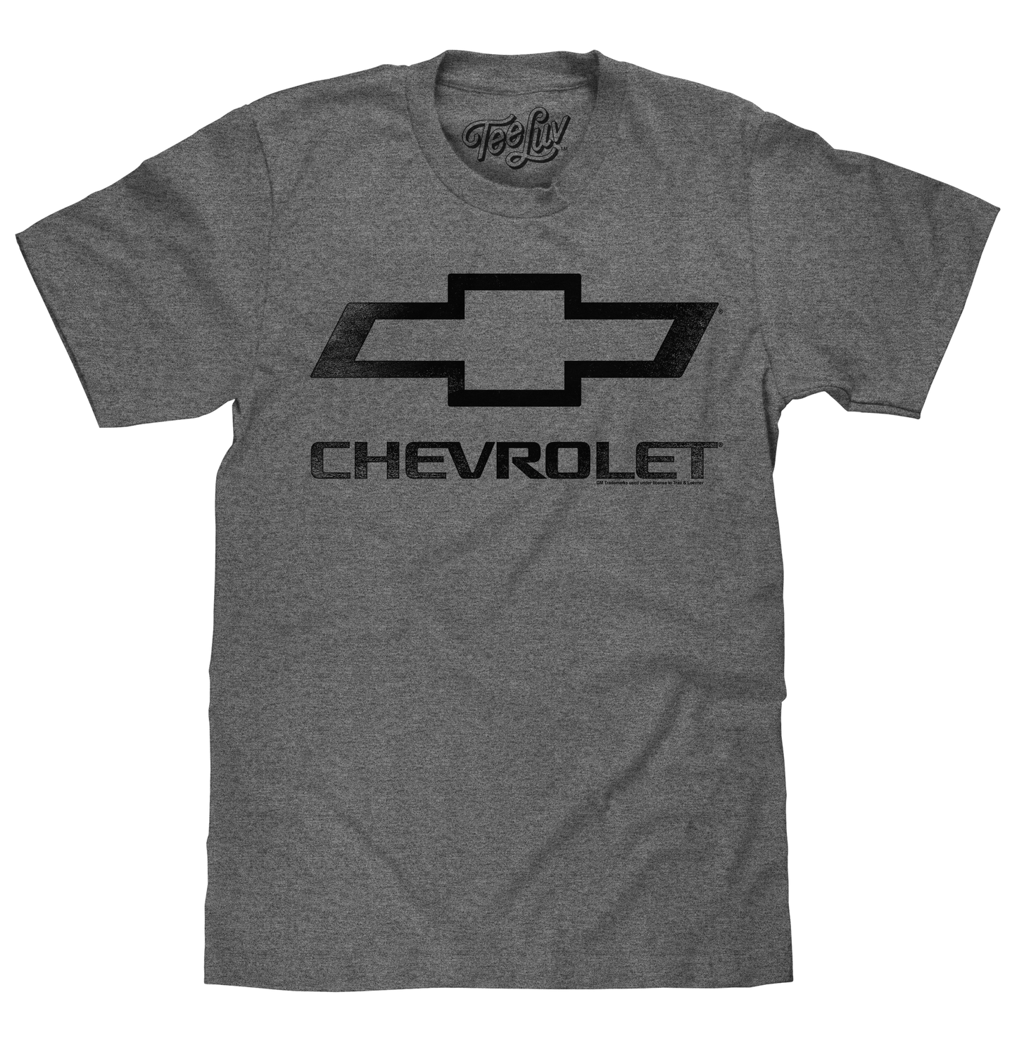Faded Chevrolet Bowtie Car Logo Mens T Shirt Graphite Heather