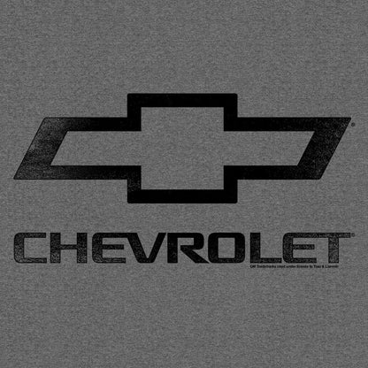 Faded Chevrolet Bowtie Car Logo Mens T Shirt Graphite Heather