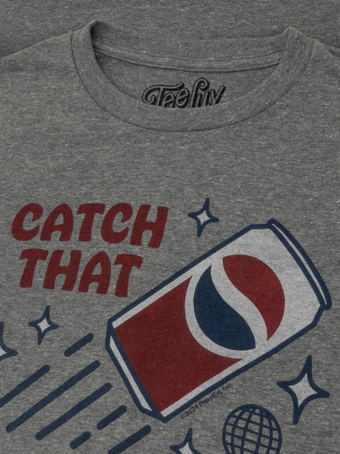Retro Catch That Pepsi Spirit Soda Logo Mens T Shirt Graphite Heather