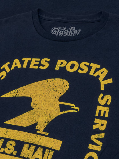 United States Postal Service Eagle Logo Long Sleeve Shirt Navy Blue
