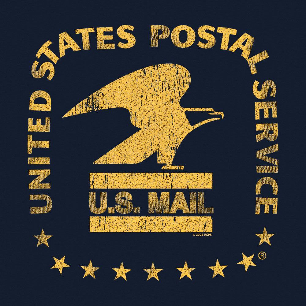 United States Postal Service Eagle Logo Long Sleeve Shirt Navy Blue