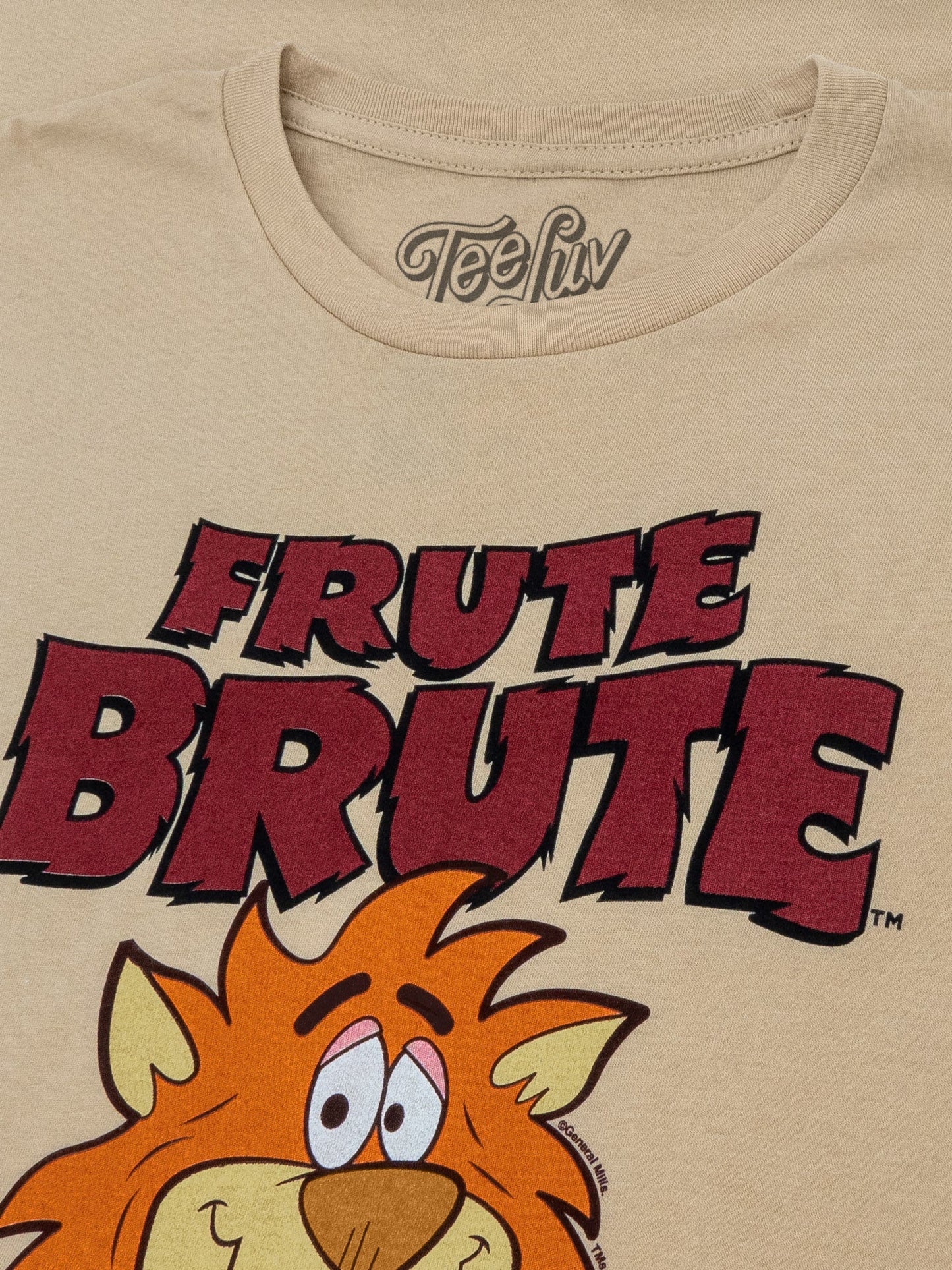 Frute Brute Cereal Retro 70s Cartoon Werewolf Mens T Shirt Cream