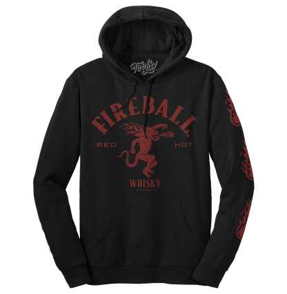 Fireball Whisky Dragon Hooded Sweatshirt Hoodie Black