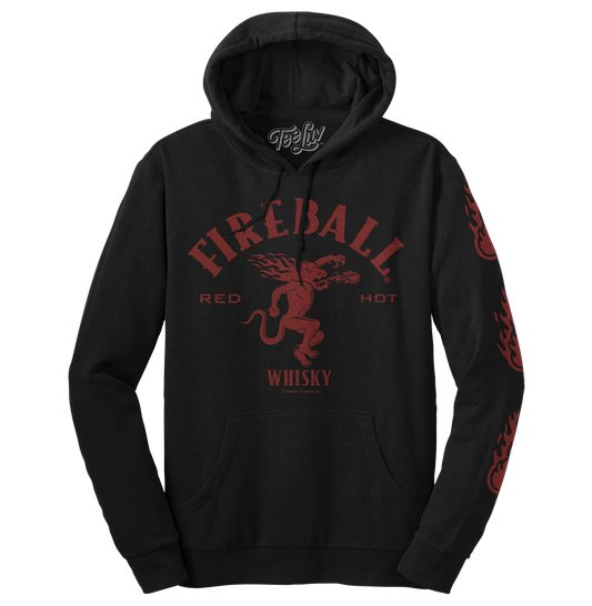 Fireball Whisky Dragon Hooded Sweatshirt Hoodie Black