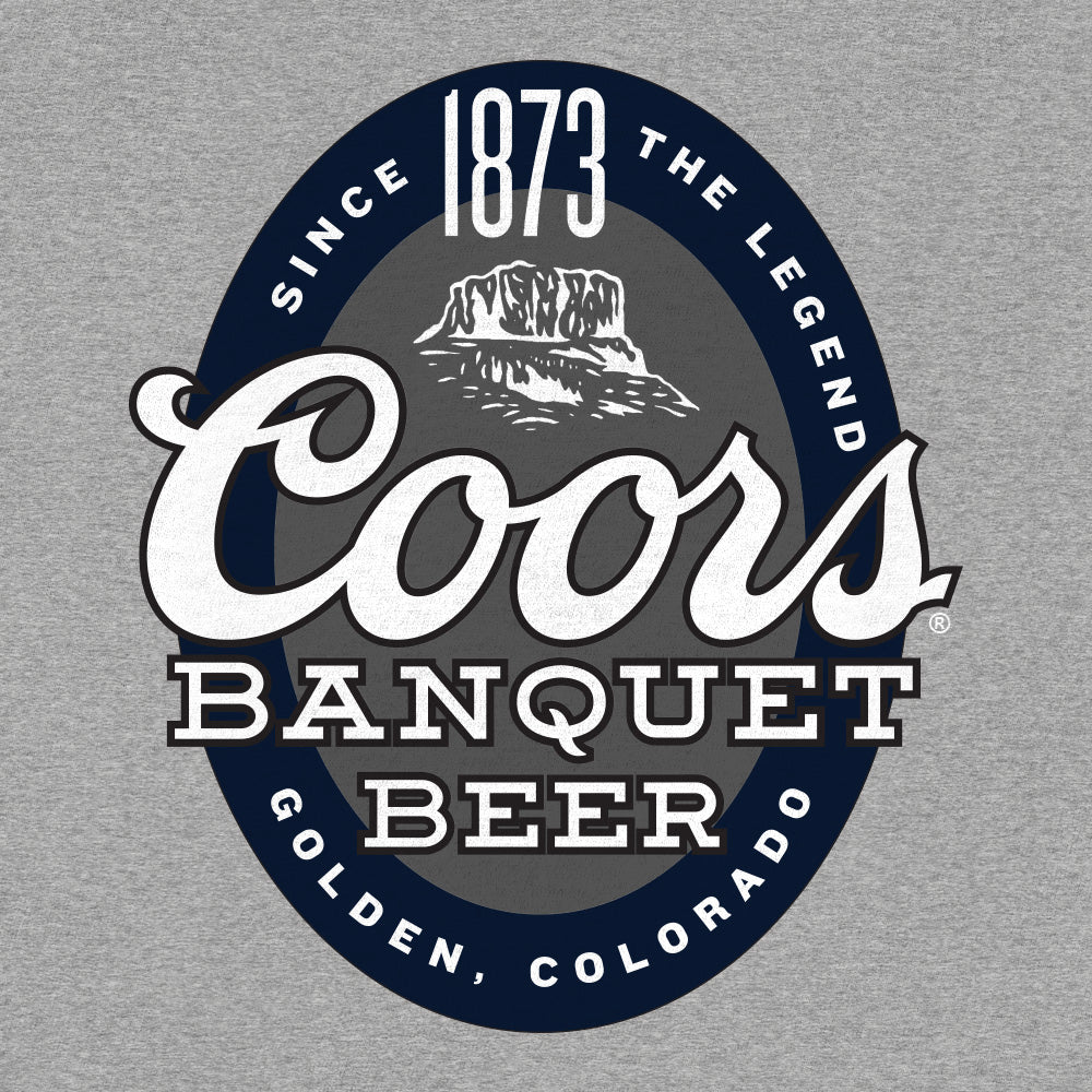 Coors Banquet Since 1873 Front and Back Print Mens T Shirt Athletic Heather Gray