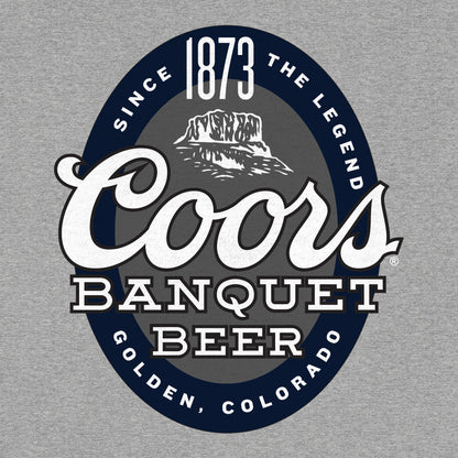 Coors Banquet Since 1873 Front and Back Print Mens T Shirt Athletic Heather Gray