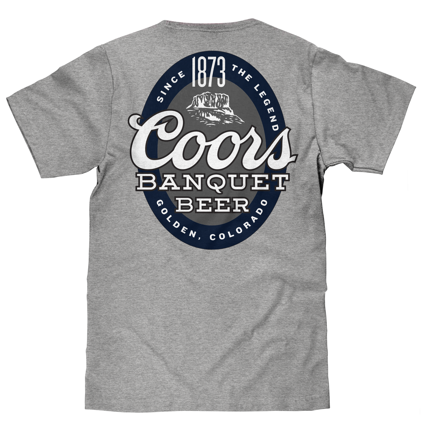 Coors Banquet Since 1873 Front and Back Print Mens T Shirt Athletic Heather Gray