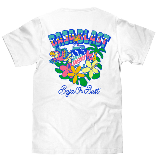 Mtn Dew Baja Blast Soda Tropical Mens T Shirt White