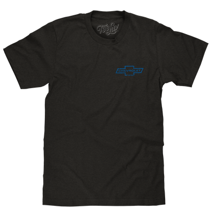 Faded Chevrolet 72 Camaro Front and Back Print Mens T Shirt Vintage Black