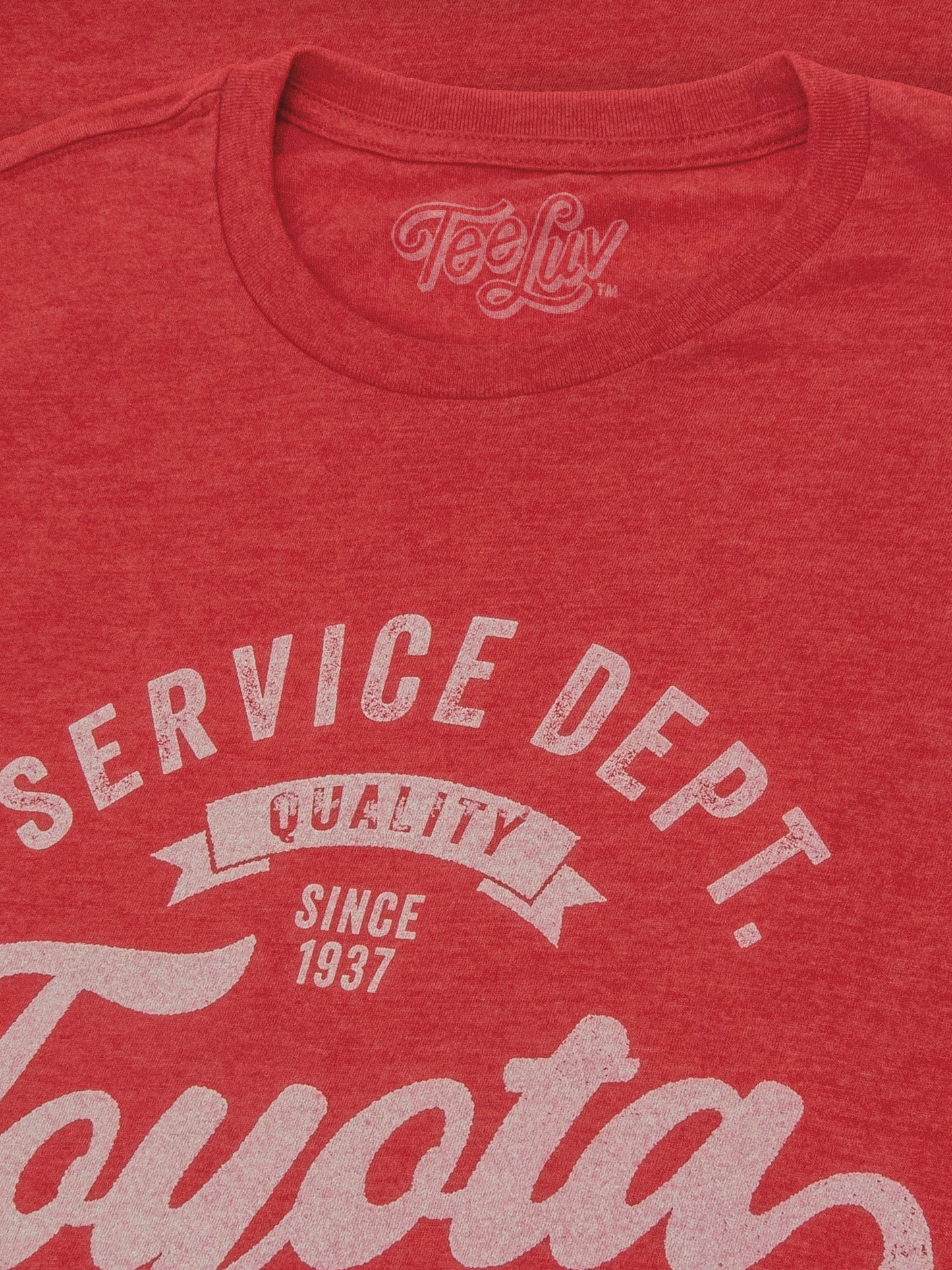 Toyota Service Department Premium Parts Mens T Shirt Heather Red