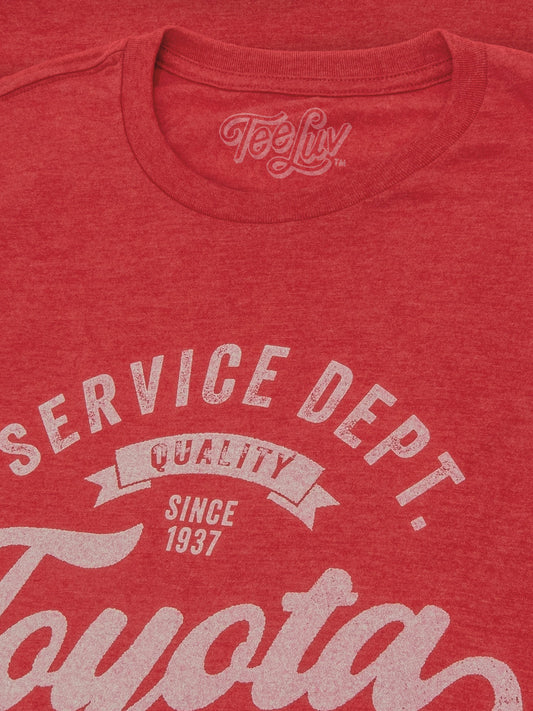 Toyota Service Department Premium Parts Mens T Shirt Heather Red