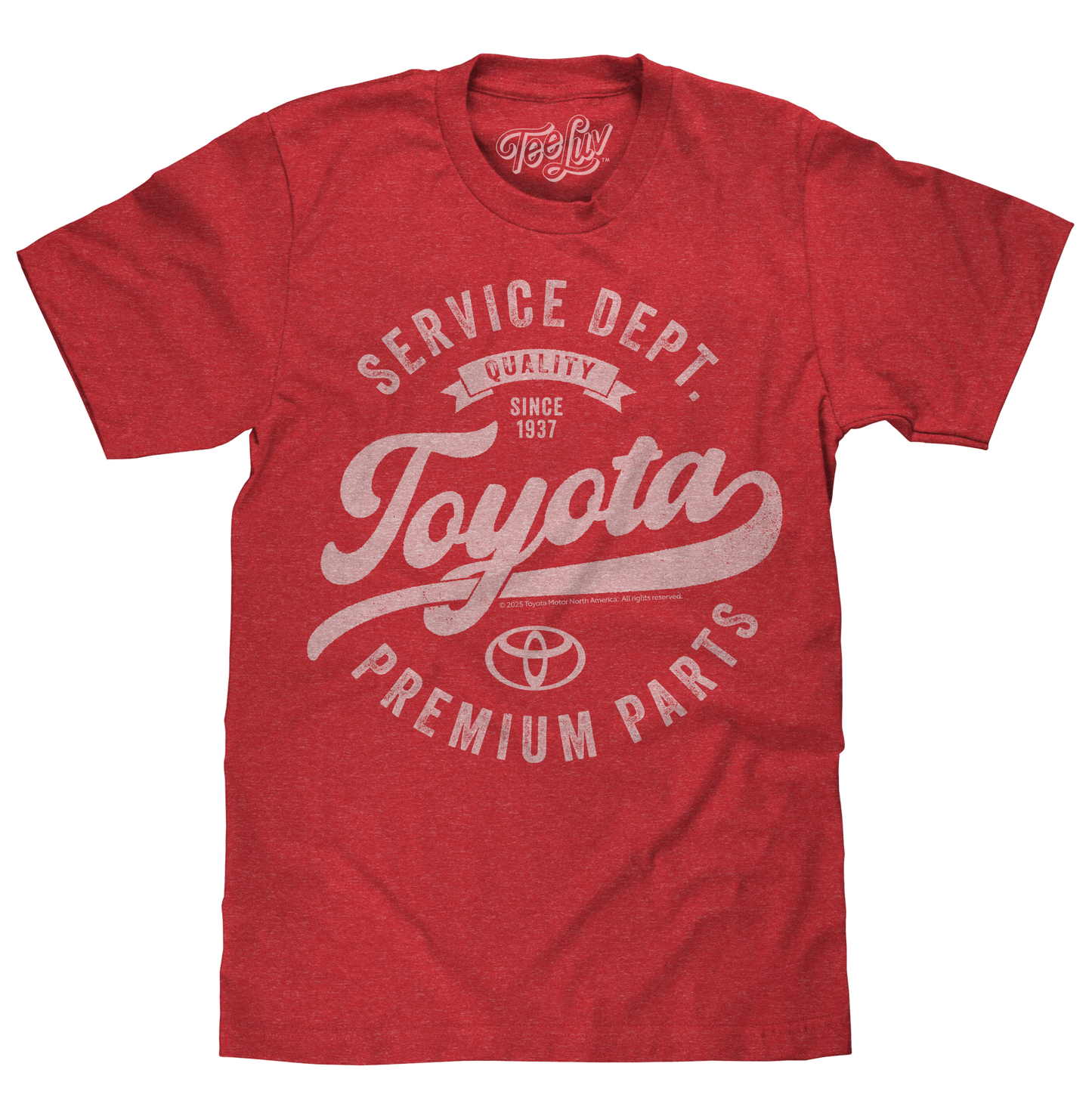 Toyota Service Department Premium Parts Mens T Shirt Heather Red