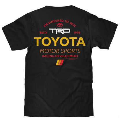 Toyota Racing Development TRD Front and Back Print Mens T Shirt Black