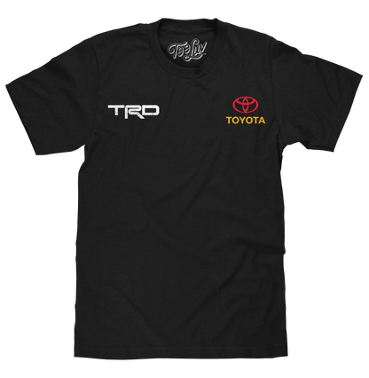 Toyota Racing Development TRD Front and Back Print Mens T Shirt Black