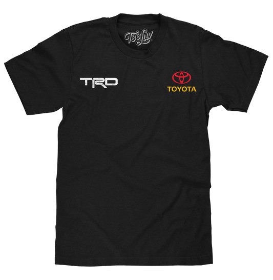 Toyota Racing Development TRD Front and Back Print Mens T Shirt Black