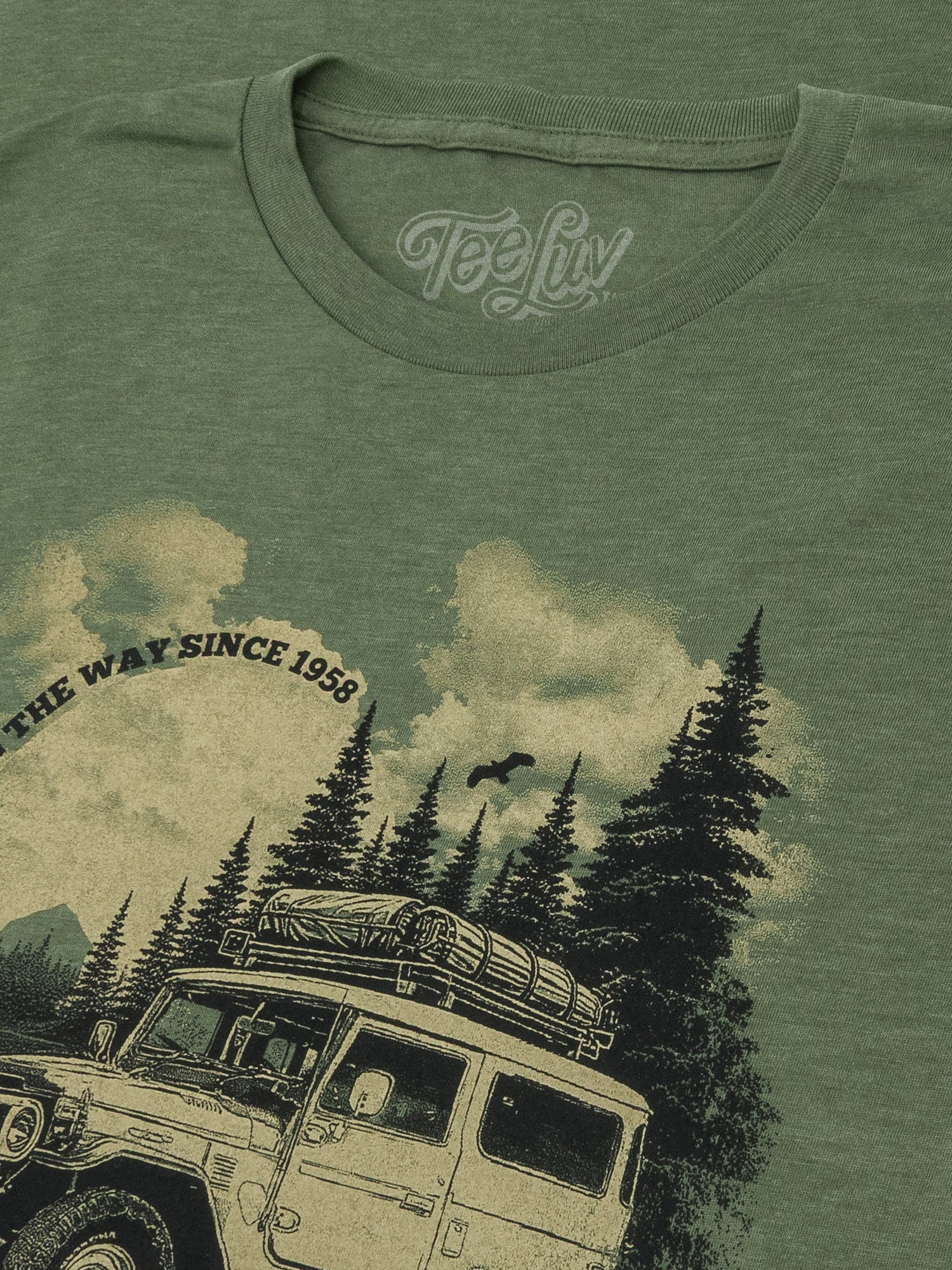 Toyota Land Cruiser Vintage Graphic Mens T Shirt Canyon Green Heather