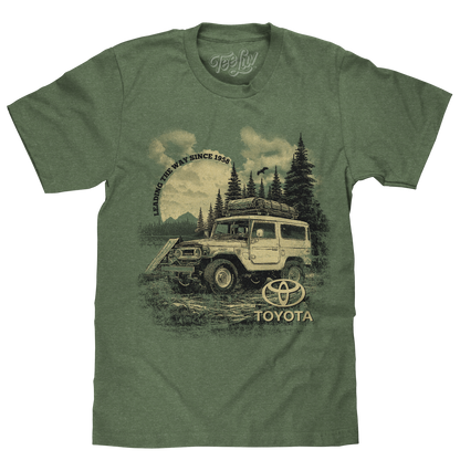 Toyota Land Cruiser Vintage Graphic Mens T Shirt Canyon Green Heather