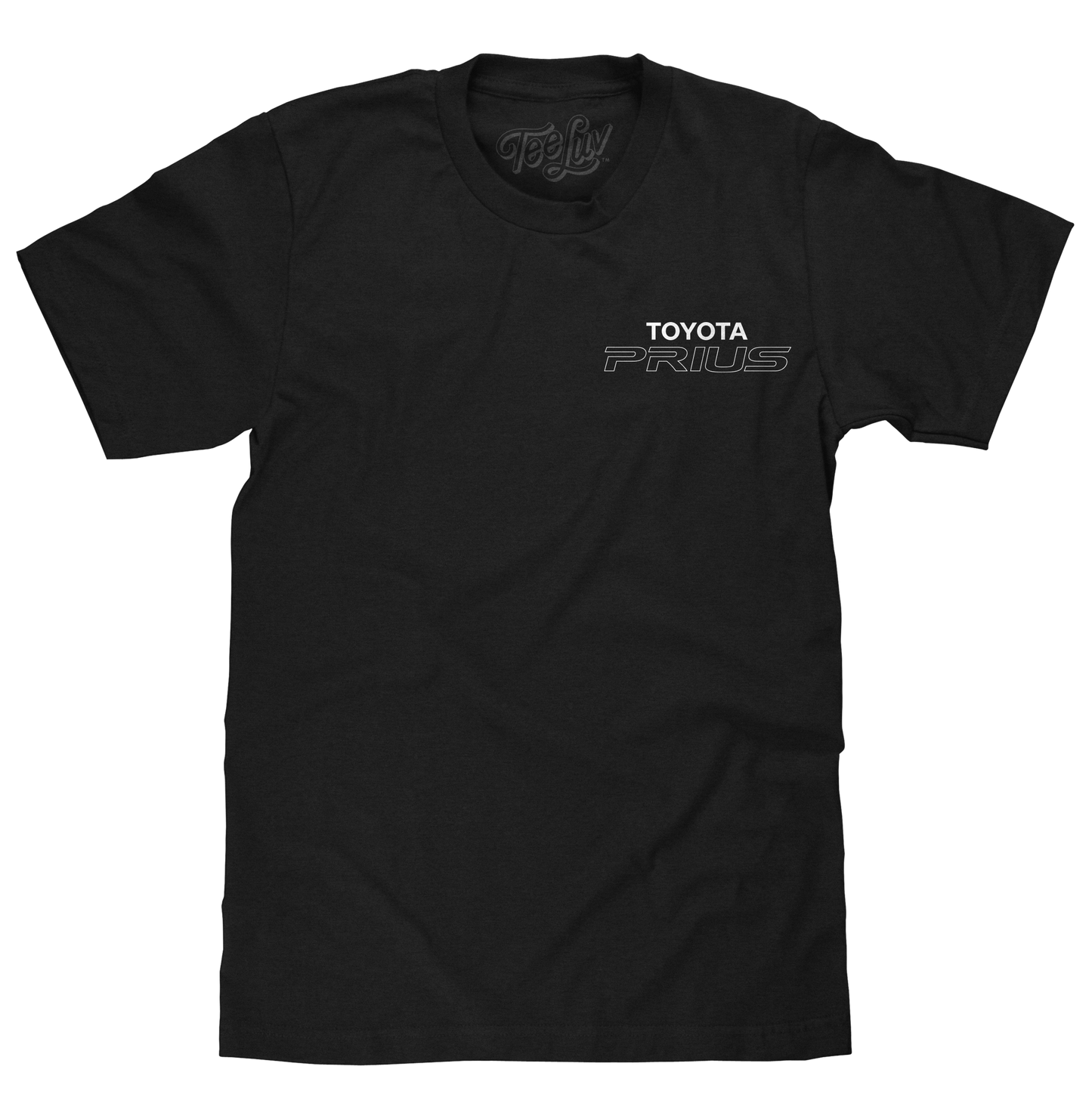 Toyota Prius Passion for the Planet Front and Back Print Mens T Shirt Black