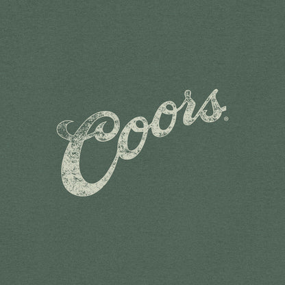 Coors Banquet Beer Rodeo Horse Front Pocket Tee Mens T Shirt Cypress Green