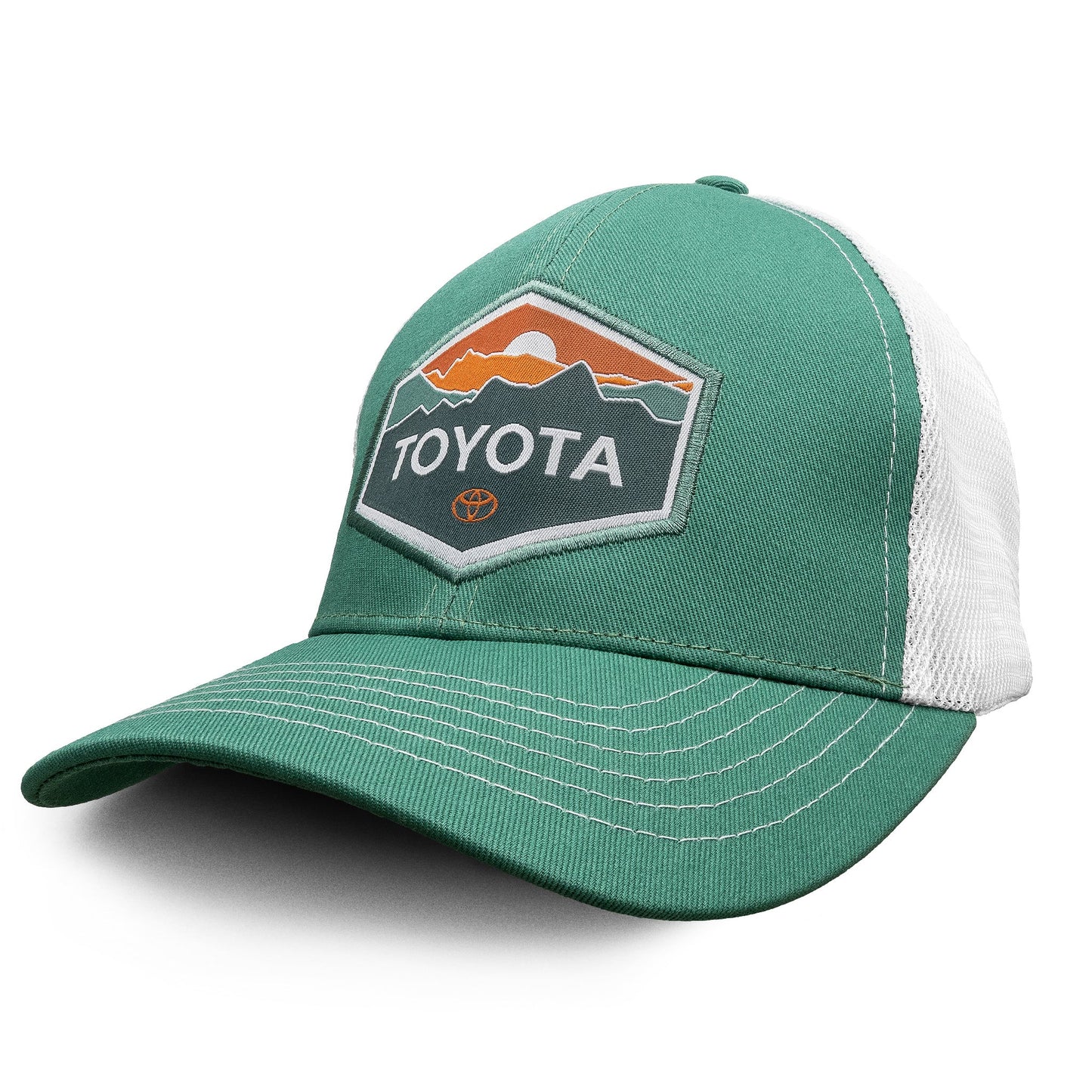 Toyota Car Emblem Mesh Back Adjustable Baseball Hat Turquoise/White