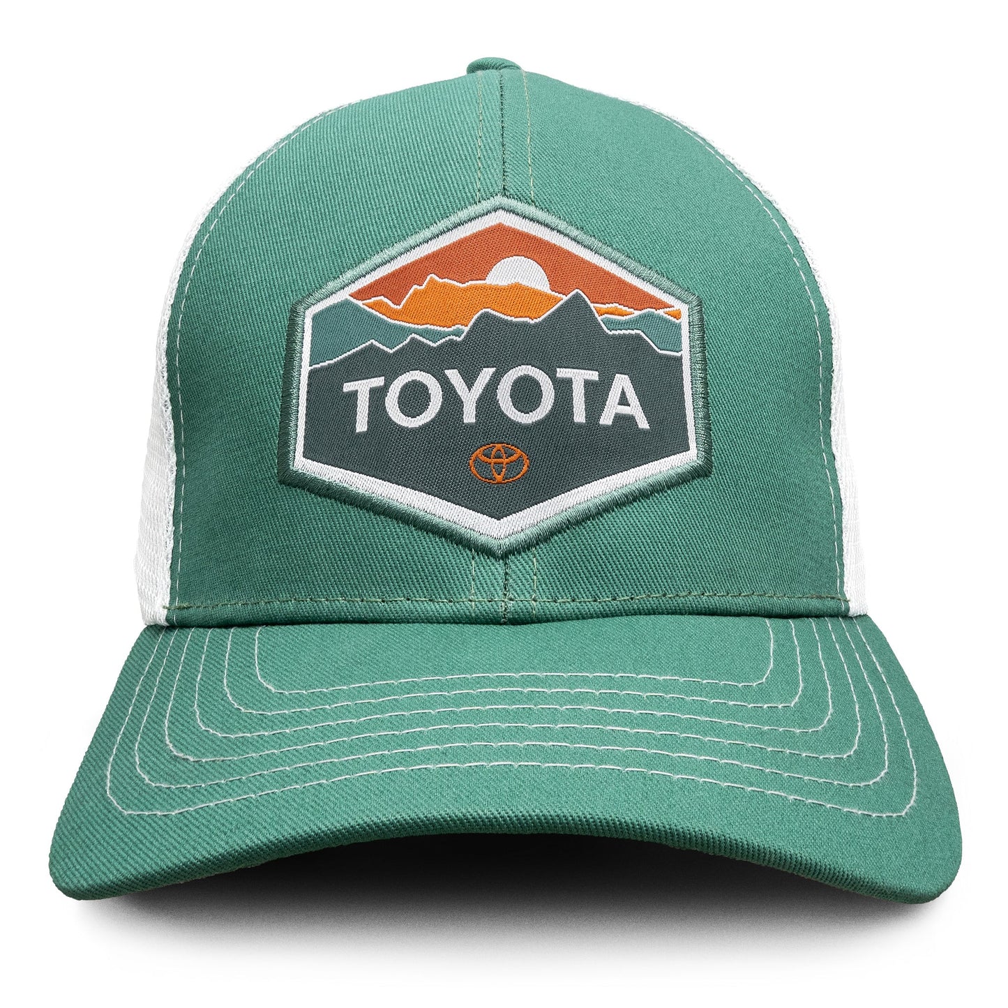 Toyota Car Emblem Mesh Back Adjustable Baseball Hat Turquoise/White