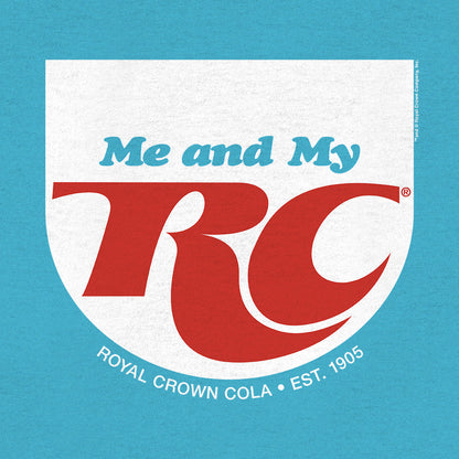 RC Cola Me and My RC Royal Crown Soda Mens T Shirt Aqua Blue